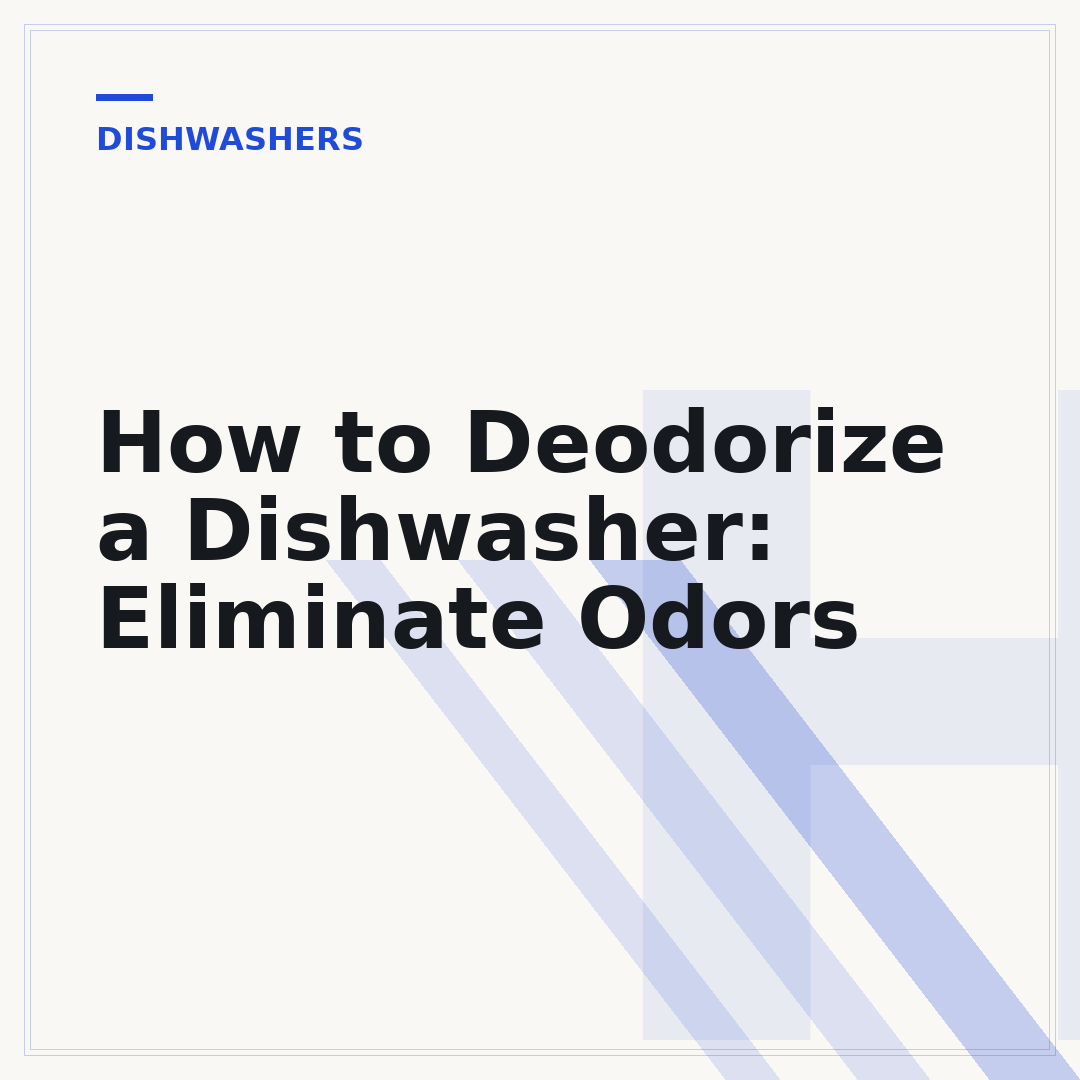 How to Deodorize a Dishwasher: Eliminate Odors