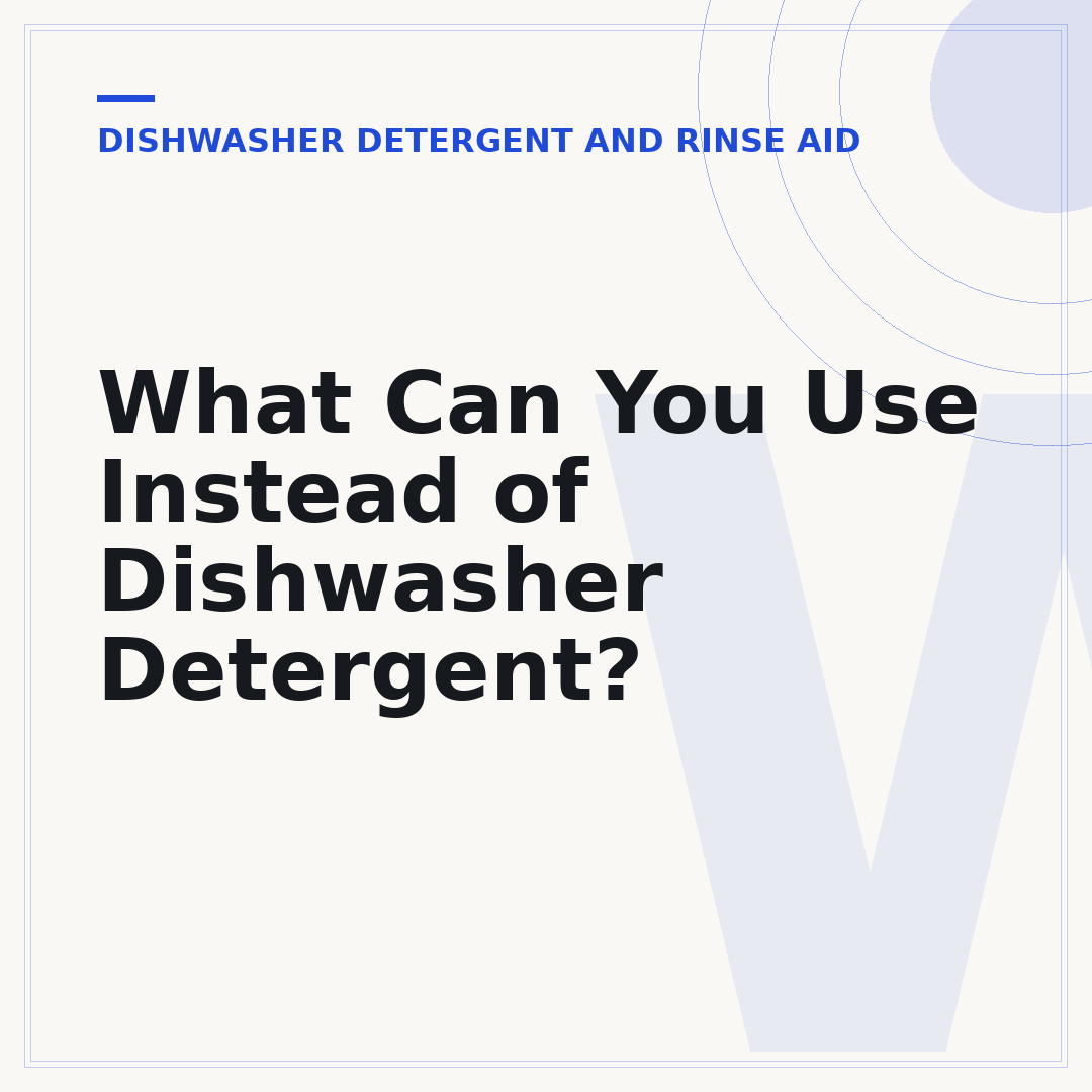 What Can You Use Instead of Dishwasher Detergent?