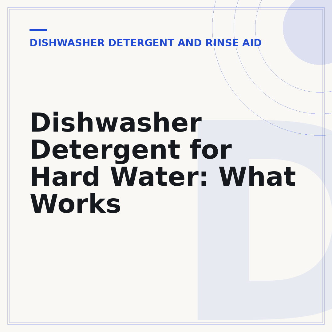 Dishwasher Detergent for Hard Water: What Works