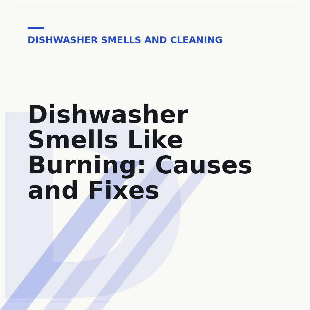 Dishwasher Smells Like Burning: Causes and Fixes