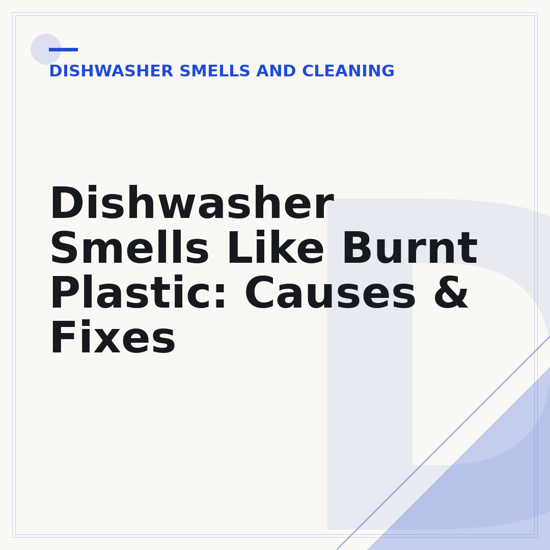 Dishwasher Smells Like Burnt Plastic: Causes & Fixes