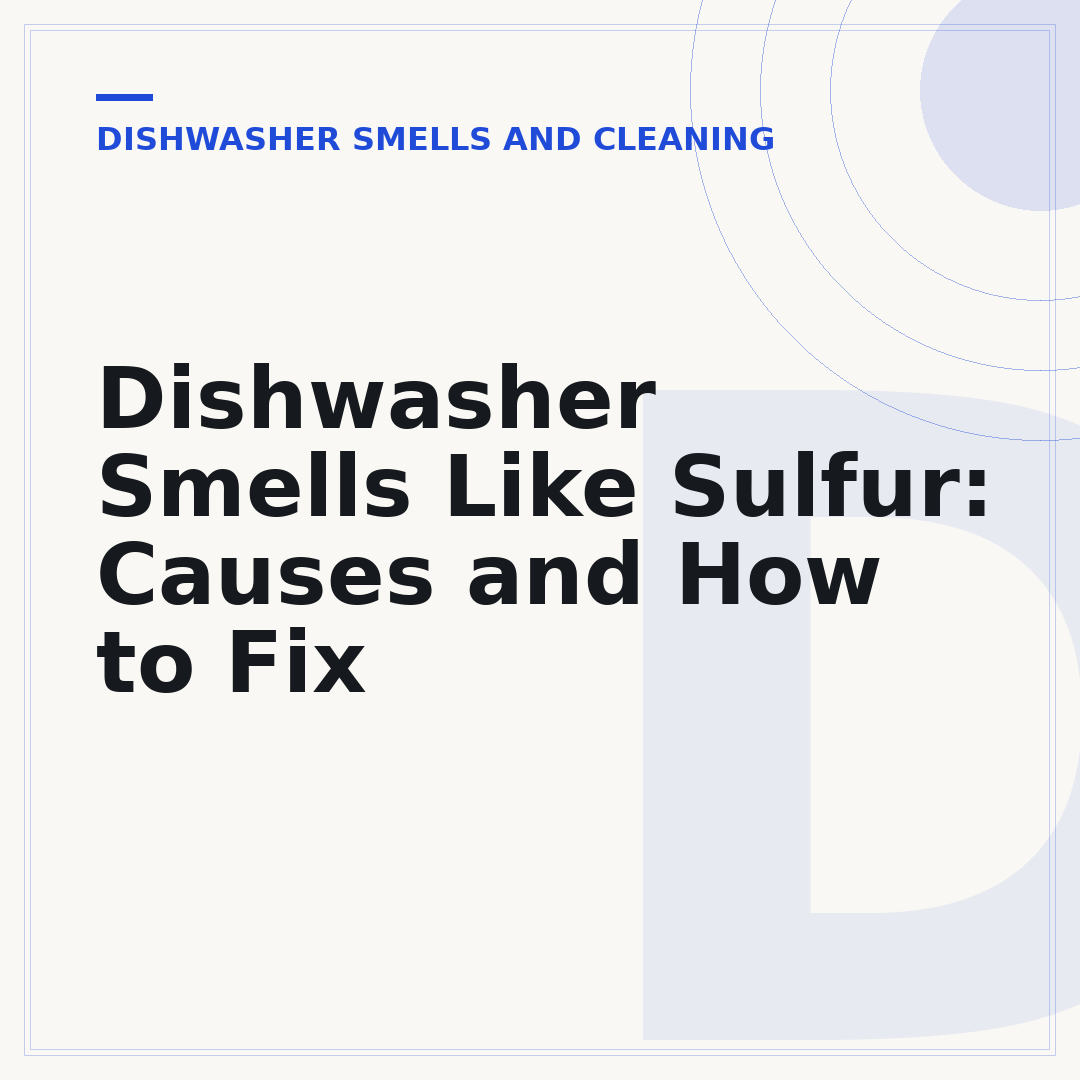 Dishwasher Smells Like Sulfur: Causes and How to Fix