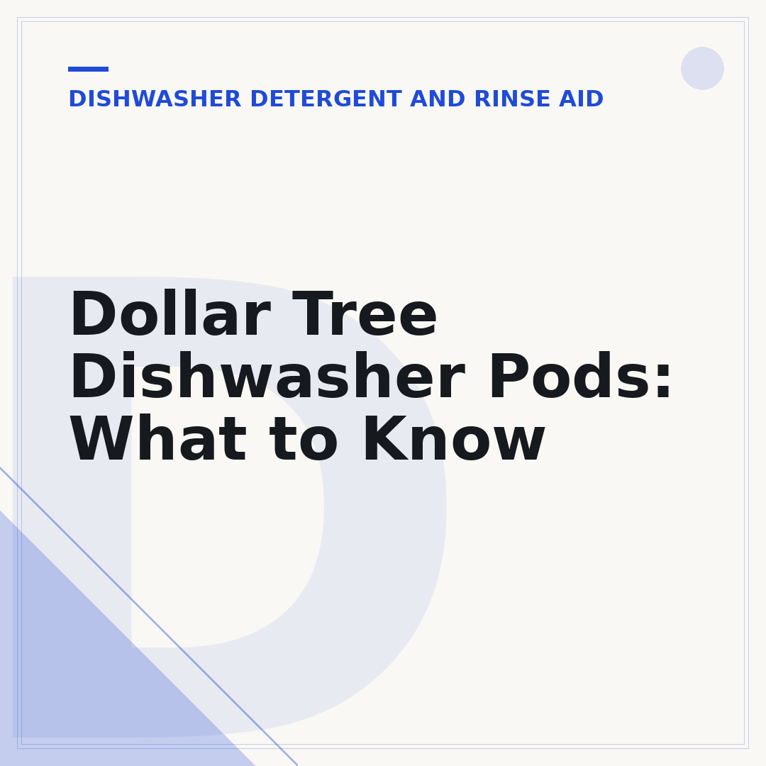 Dollar Tree Dishwasher Pods: What to Know