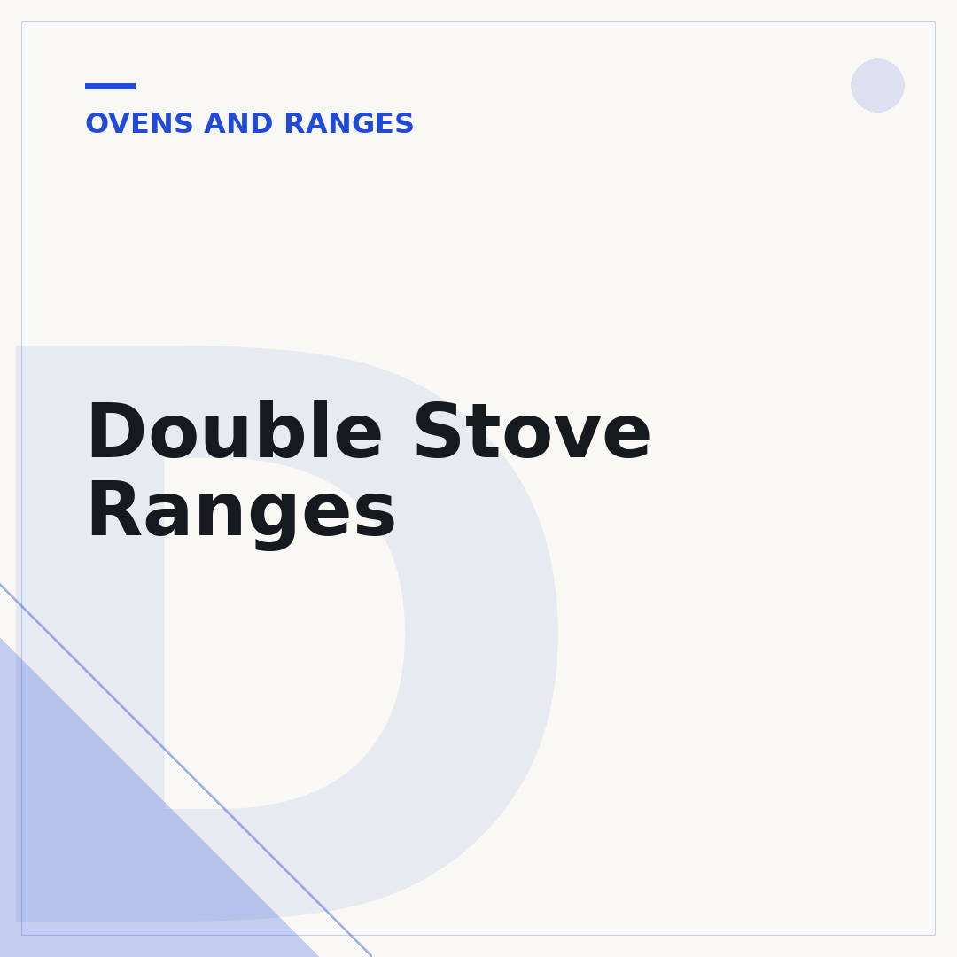Double Stove Ranges