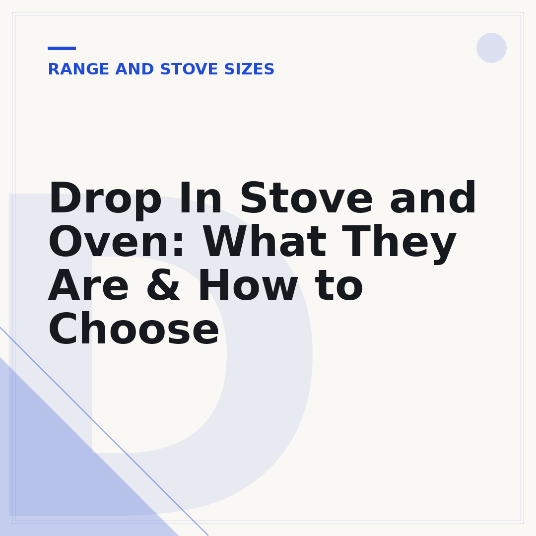 Drop In Stove and Oven: What They Are & How to Choose