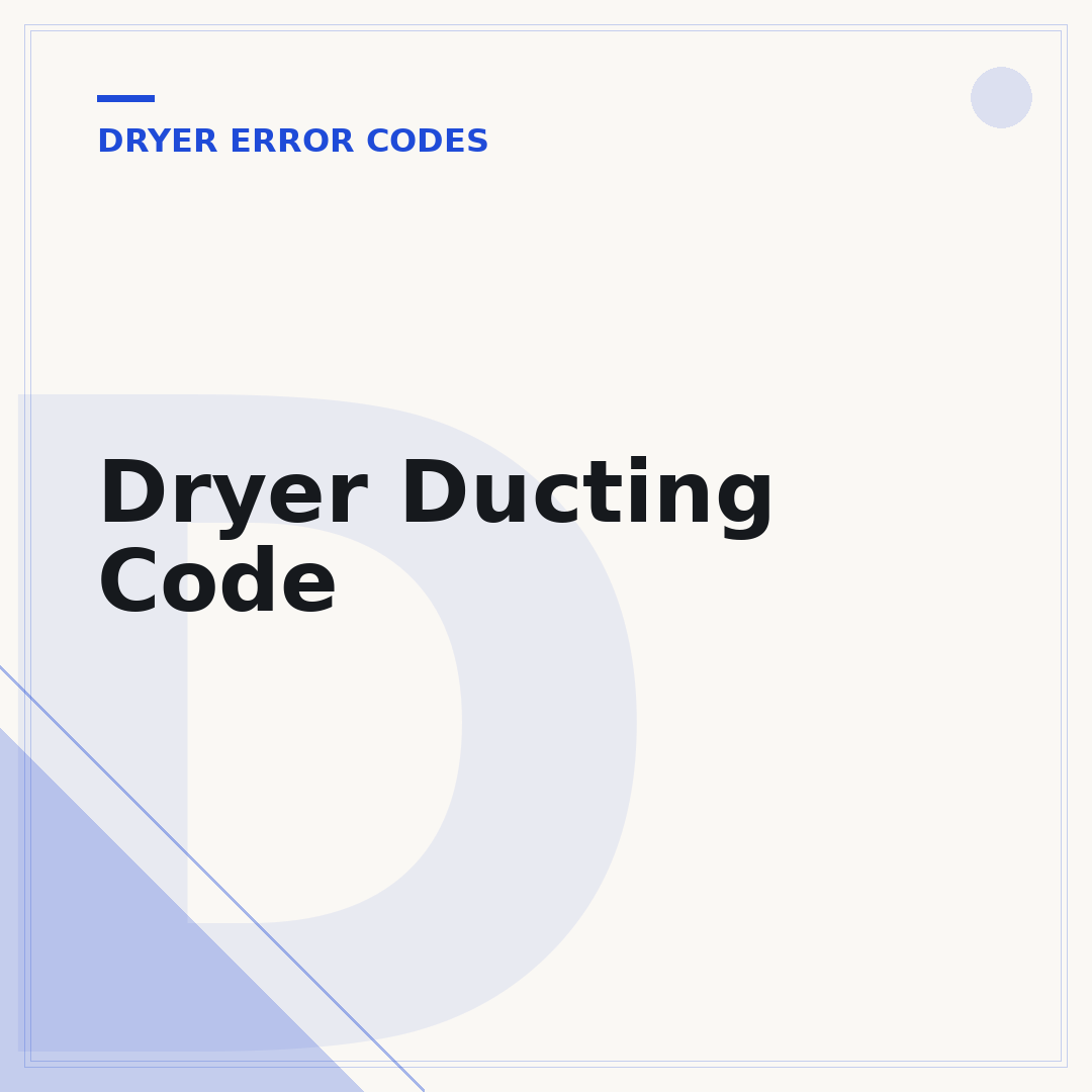 Dryer Ducting Code
