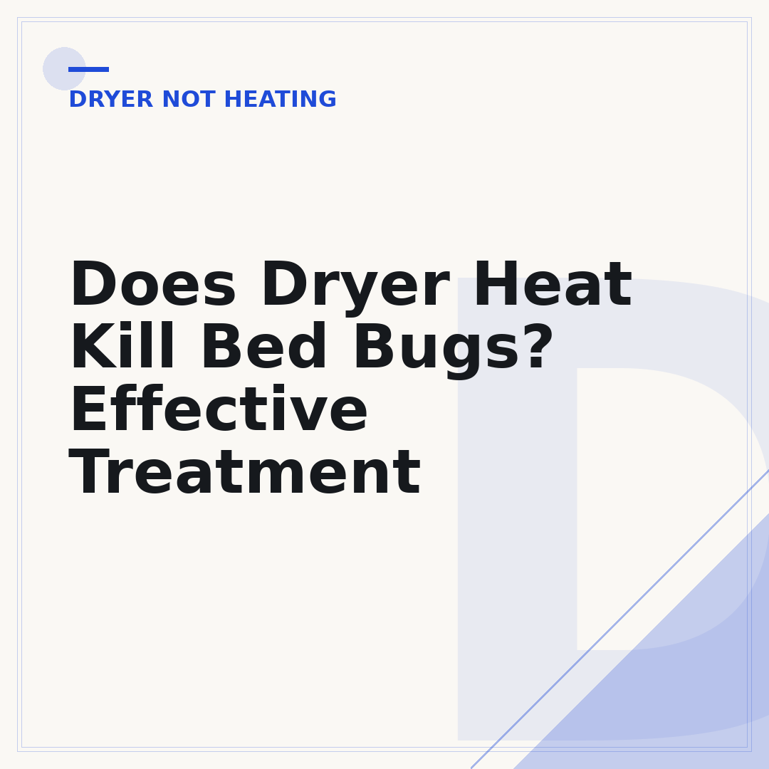 Does Dryer Heat Kill Bed Bugs? Effective Treatment