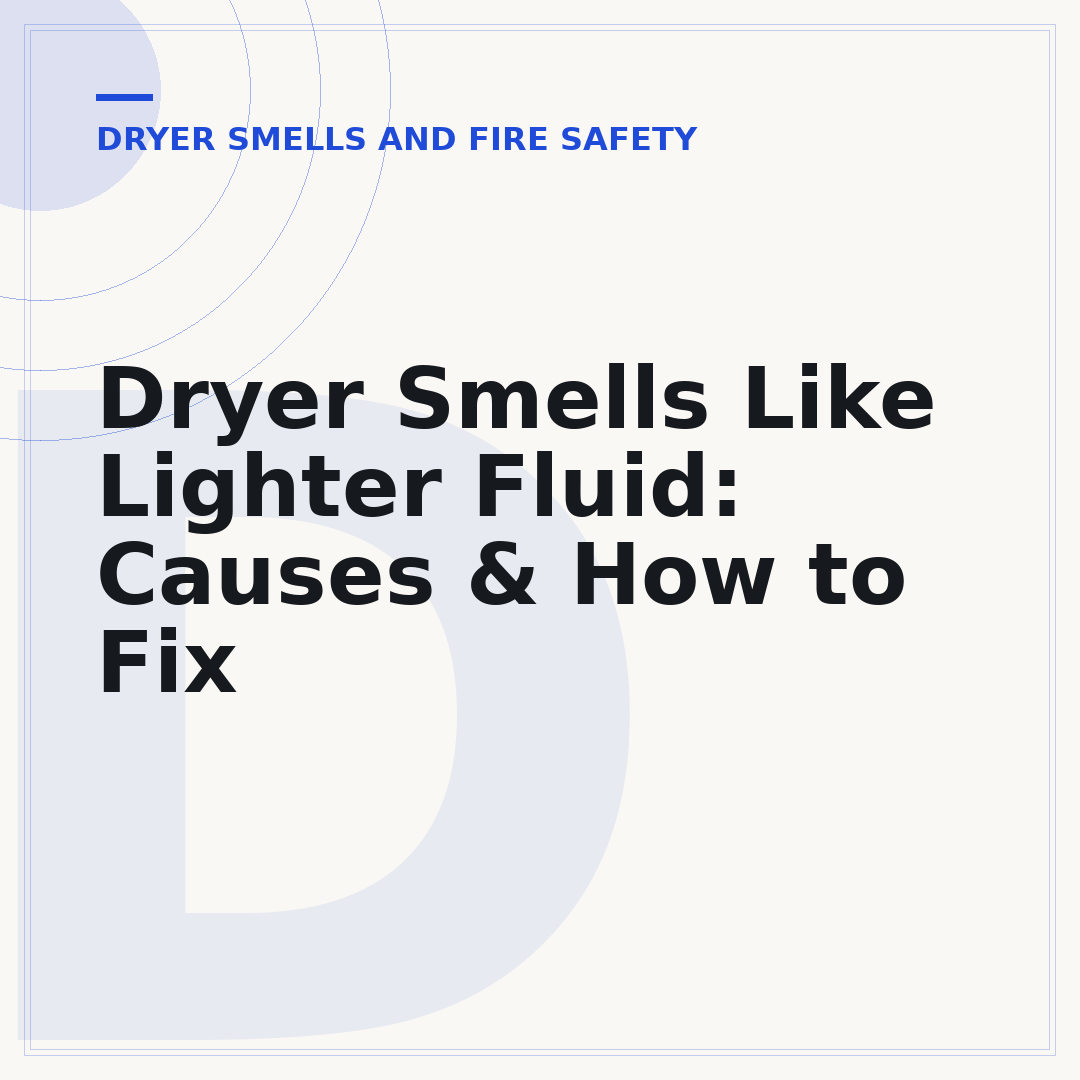 Dryer Smells Like Lighter Fluid: Causes & How to Fix