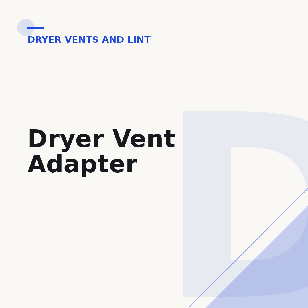 Dryer Vent Adapter