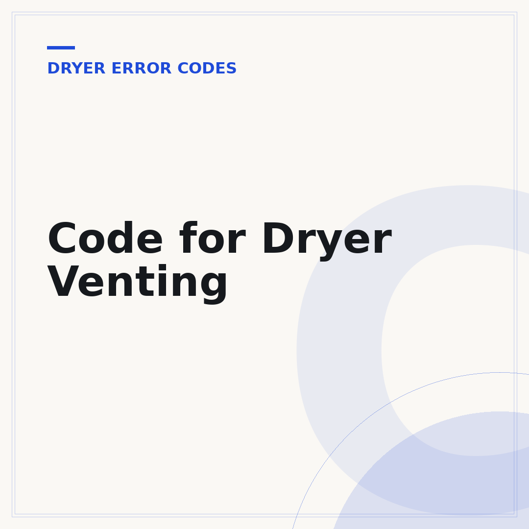 Code for Dryer Venting