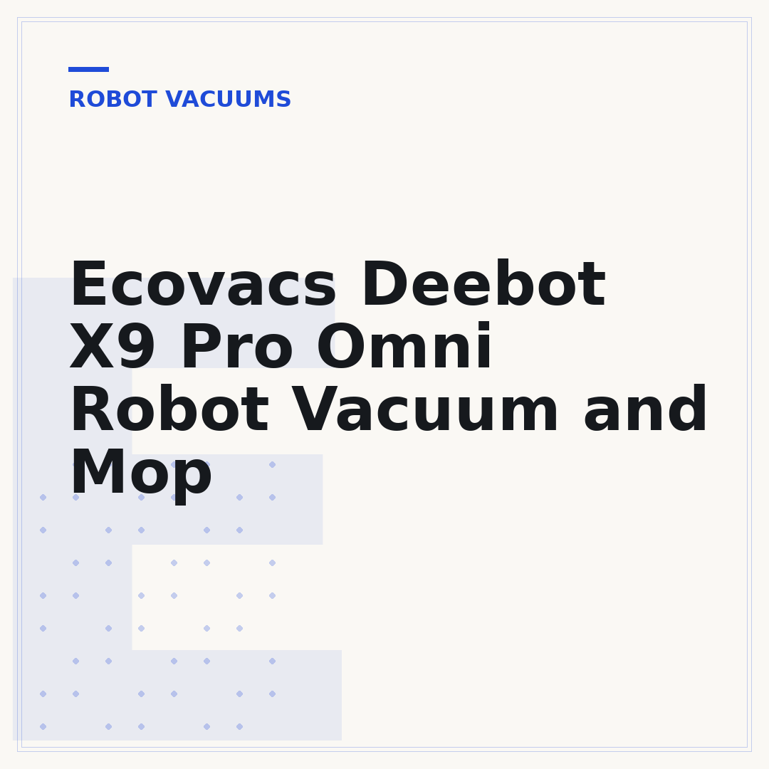 Ecovacs Deebot X9 Pro Omni Robot Vacuum and Mop