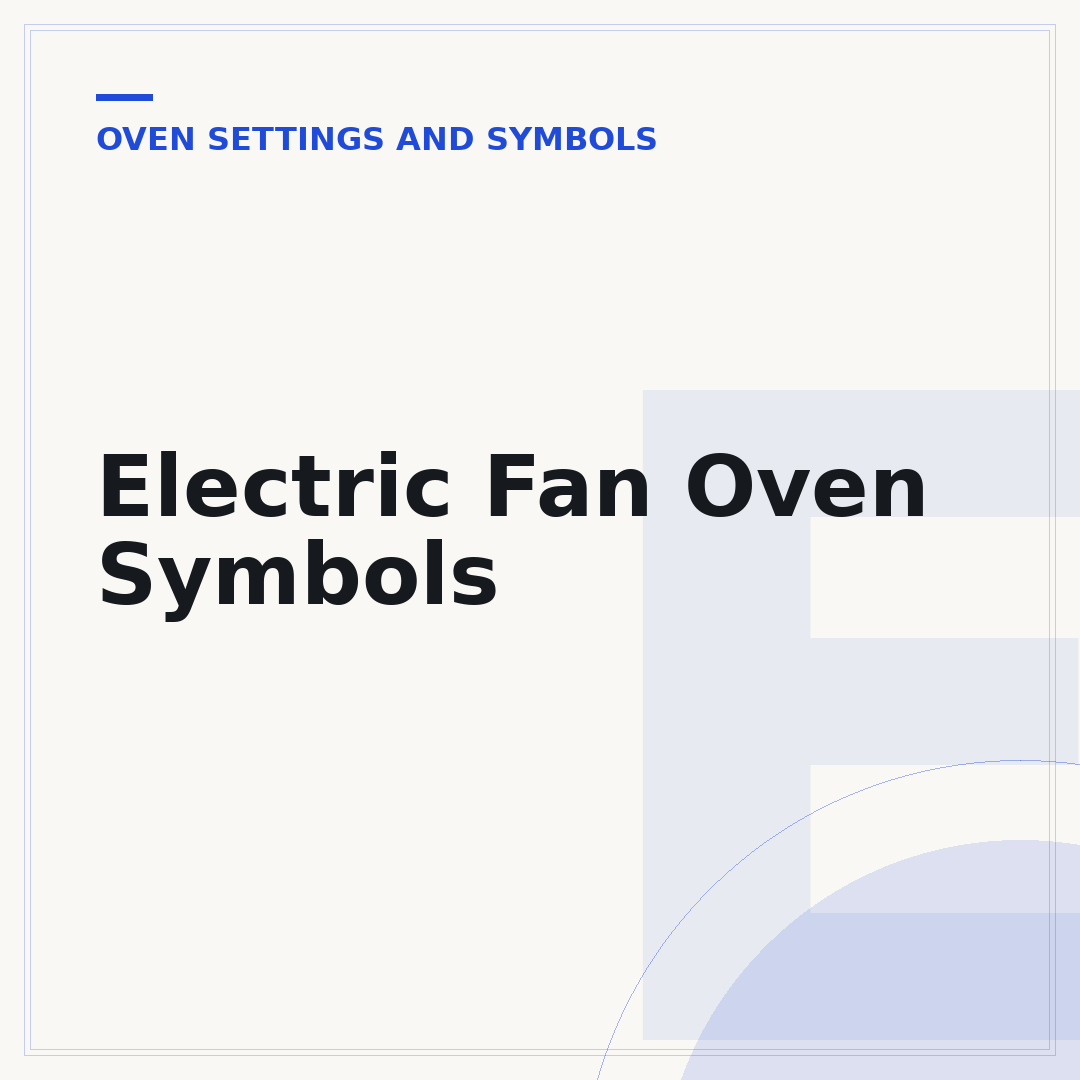 Electric Fan Oven Symbols