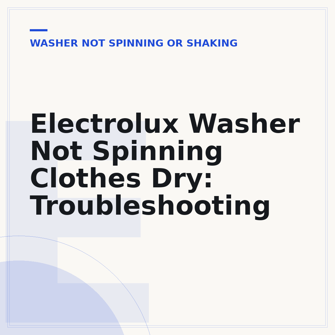 Electrolux Washer Not Spinning Clothes Dry: Troubleshooting