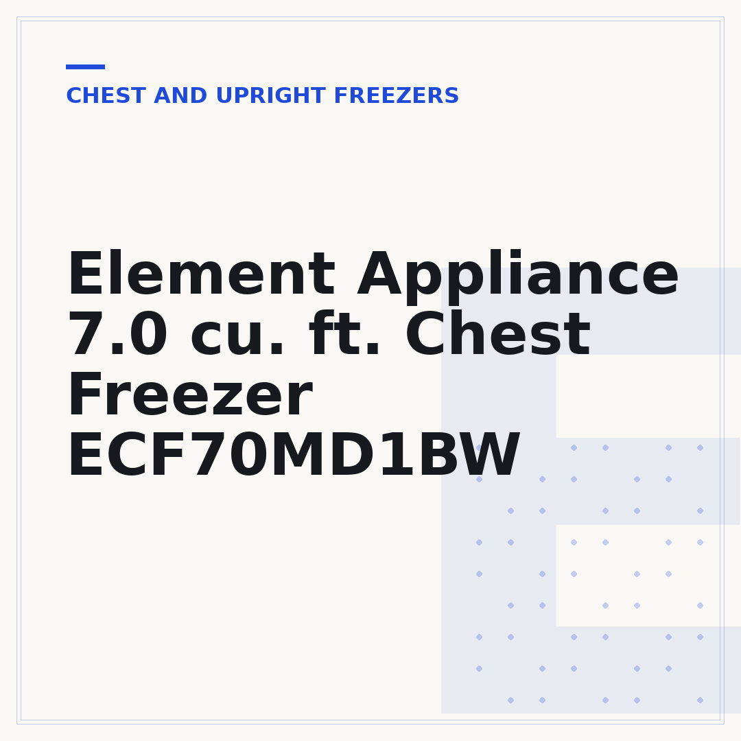 Element Appliance 7.0 cu. ft. Chest Freezer ECF70MD1BW