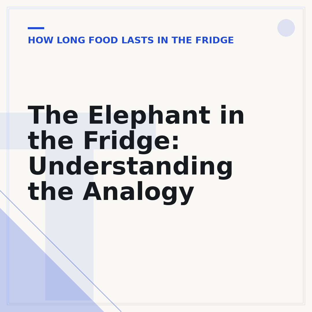 The Elephant in the Fridge: Understanding the Analogy