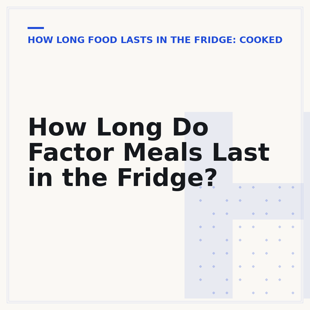 How Long Do Factor Meals Last in the Fridge?
