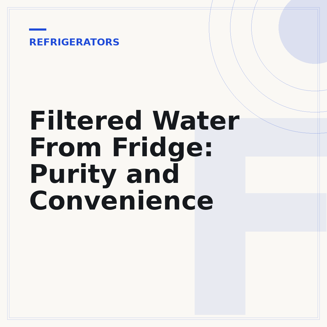 Filtered Water From Fridge: Purity and Convenience