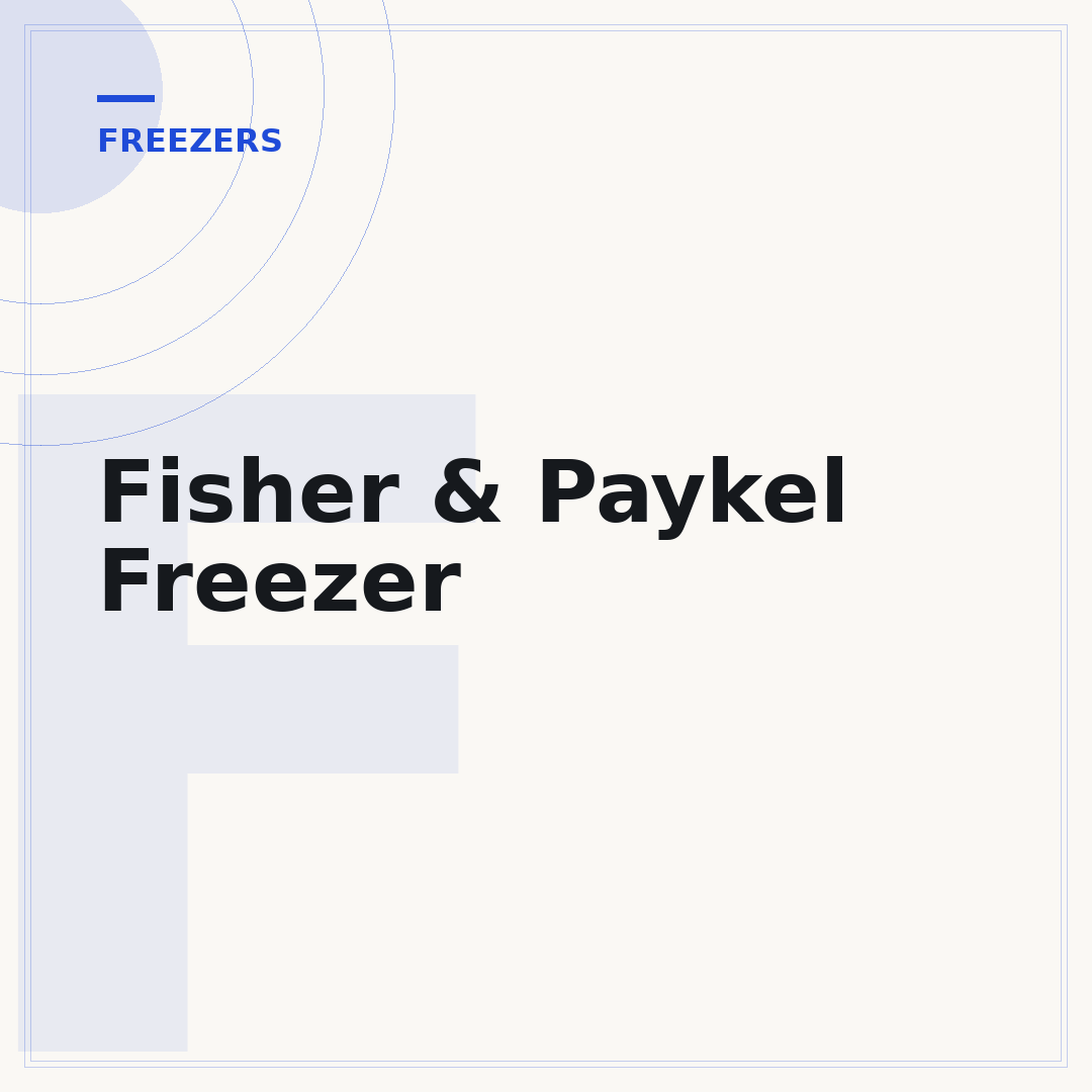 Fisher & Paykel Freezer