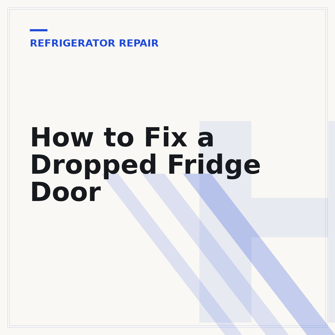 How to Fix a Dropped Fridge Door