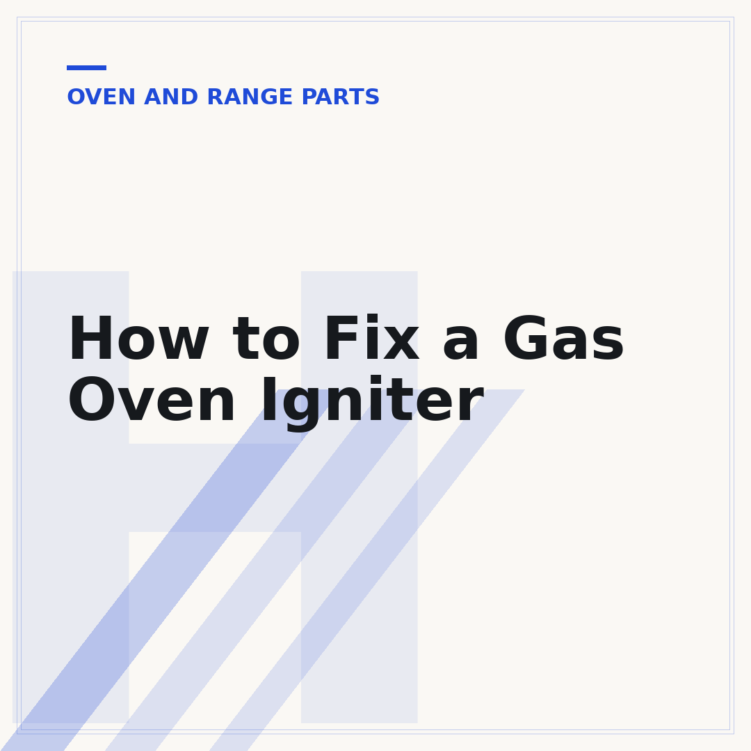 How to Fix a Gas Oven Igniter