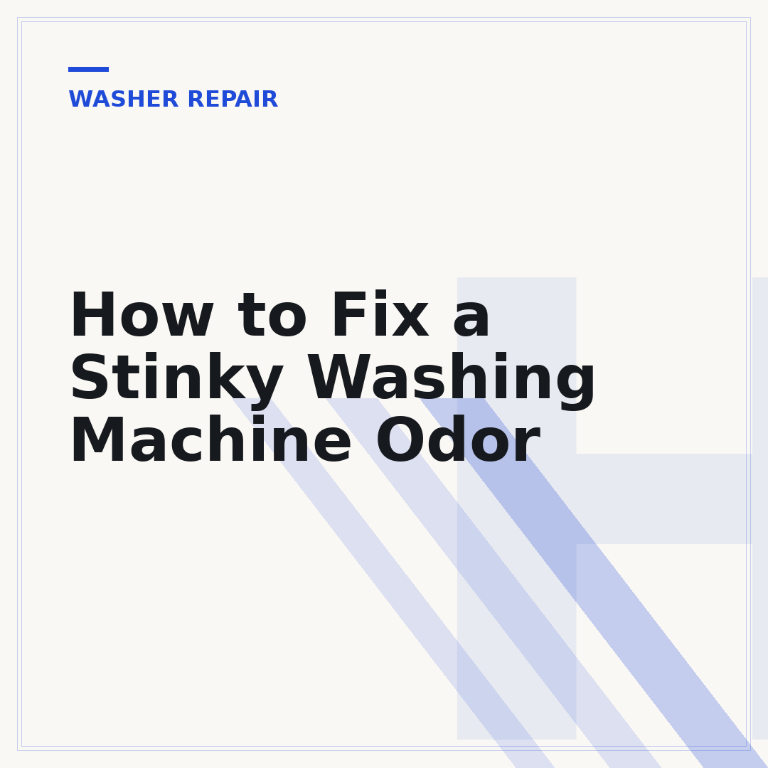How to Fix a Stinky Washing Machine Odor