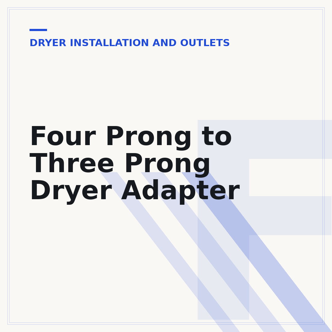 Four Prong to Three Prong Dryer Adapter