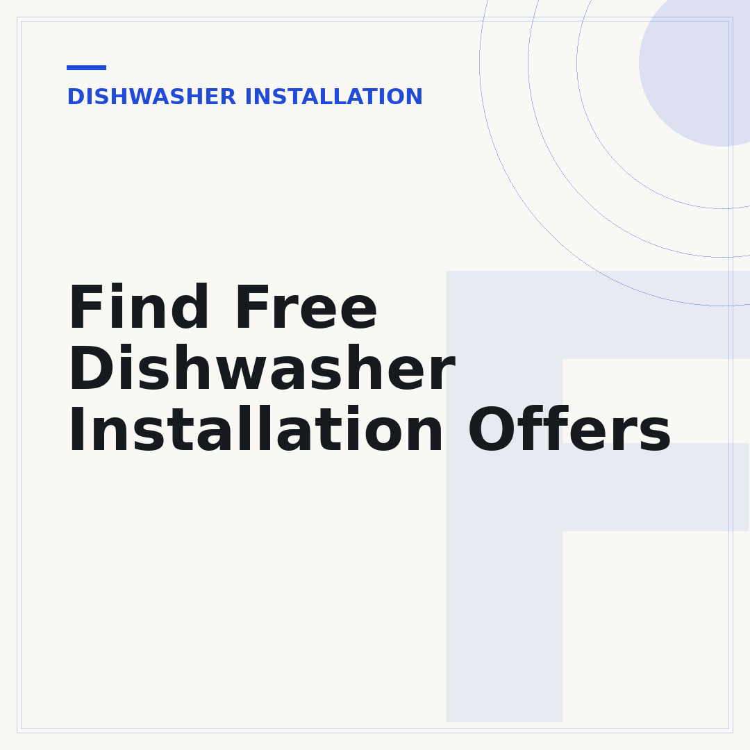 Find Free Dishwasher Installation Offers