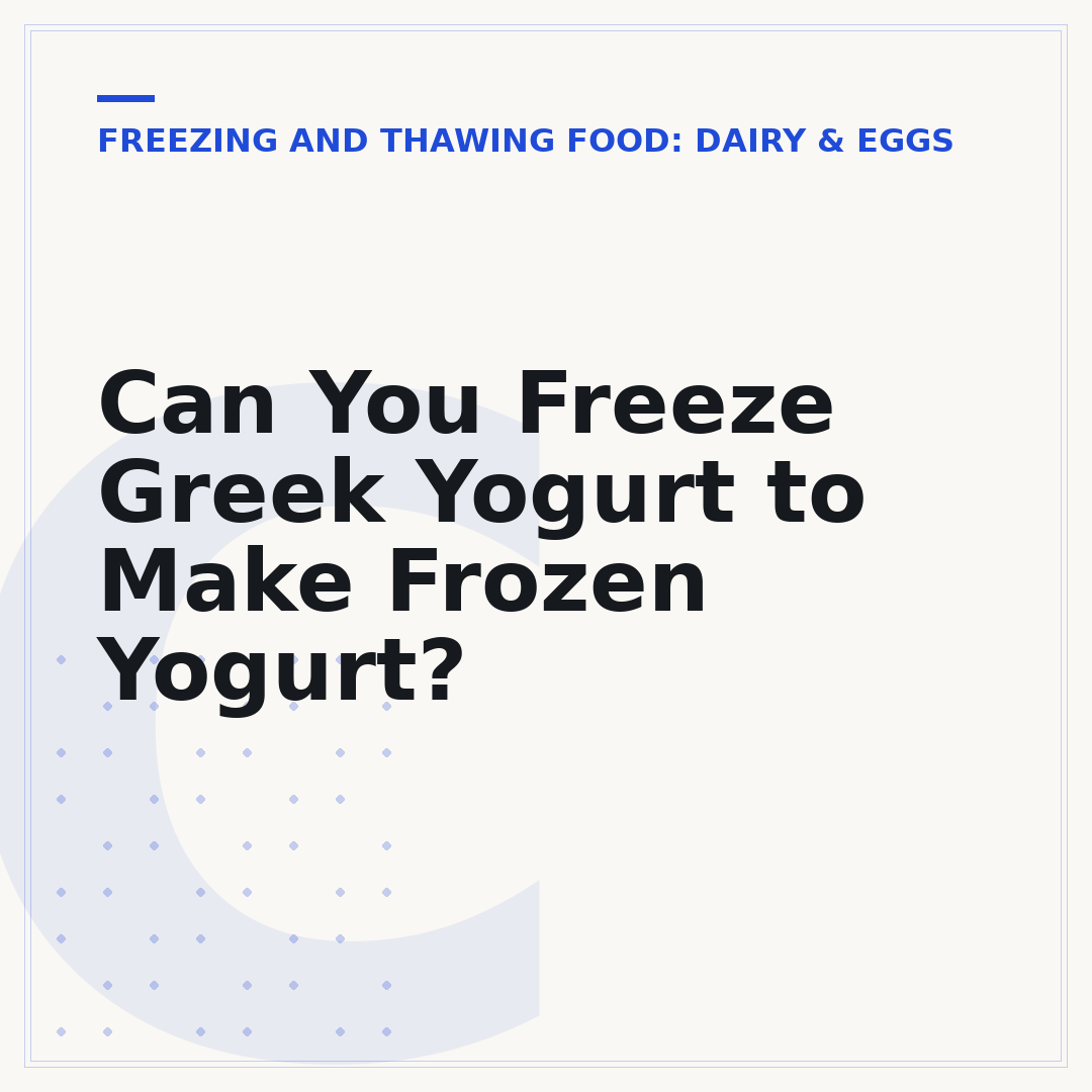 Can You Freeze Greek Yogurt to Make Frozen Yogurt?