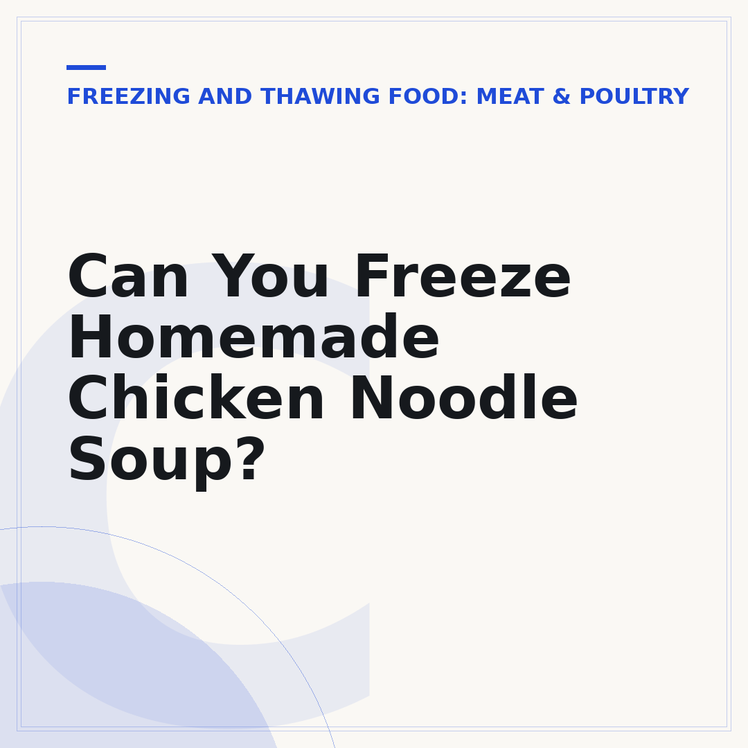 Can You Freeze Homemade Chicken Noodle Soup?
