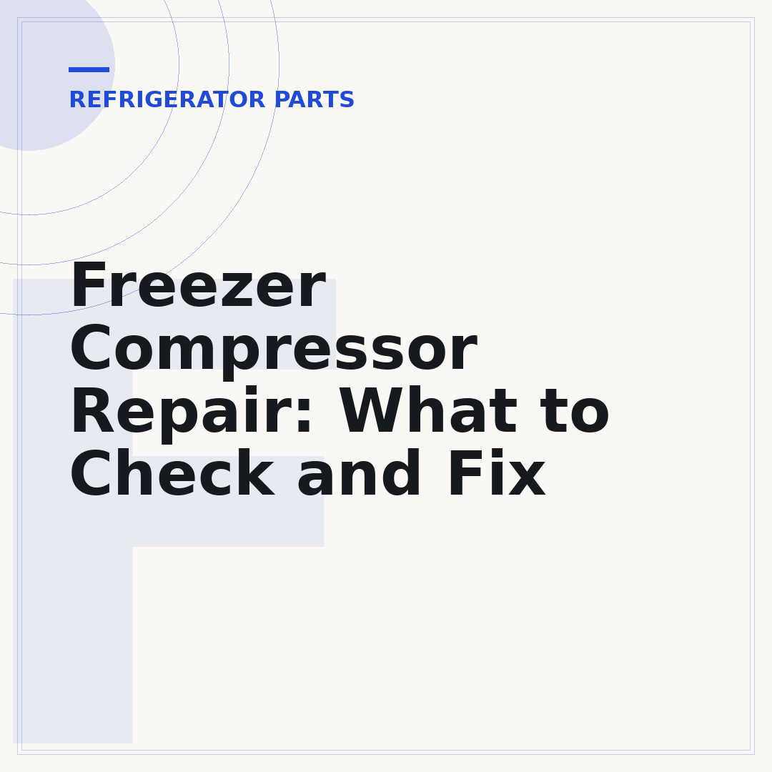Freezer Compressor Repair: What to Check and Fix