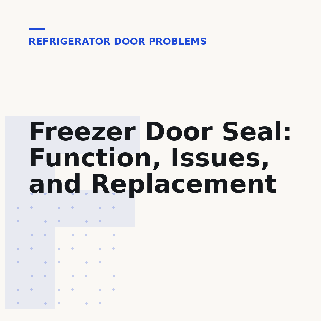 Freezer Door Seal: Function, Issues, and Replacement