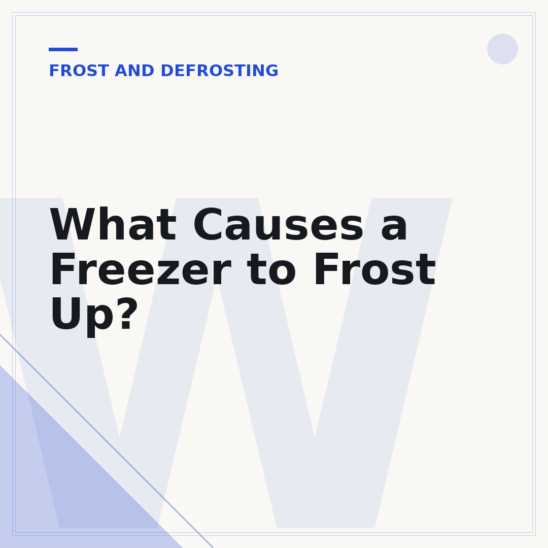 What Causes a Freezer to Frost Up?