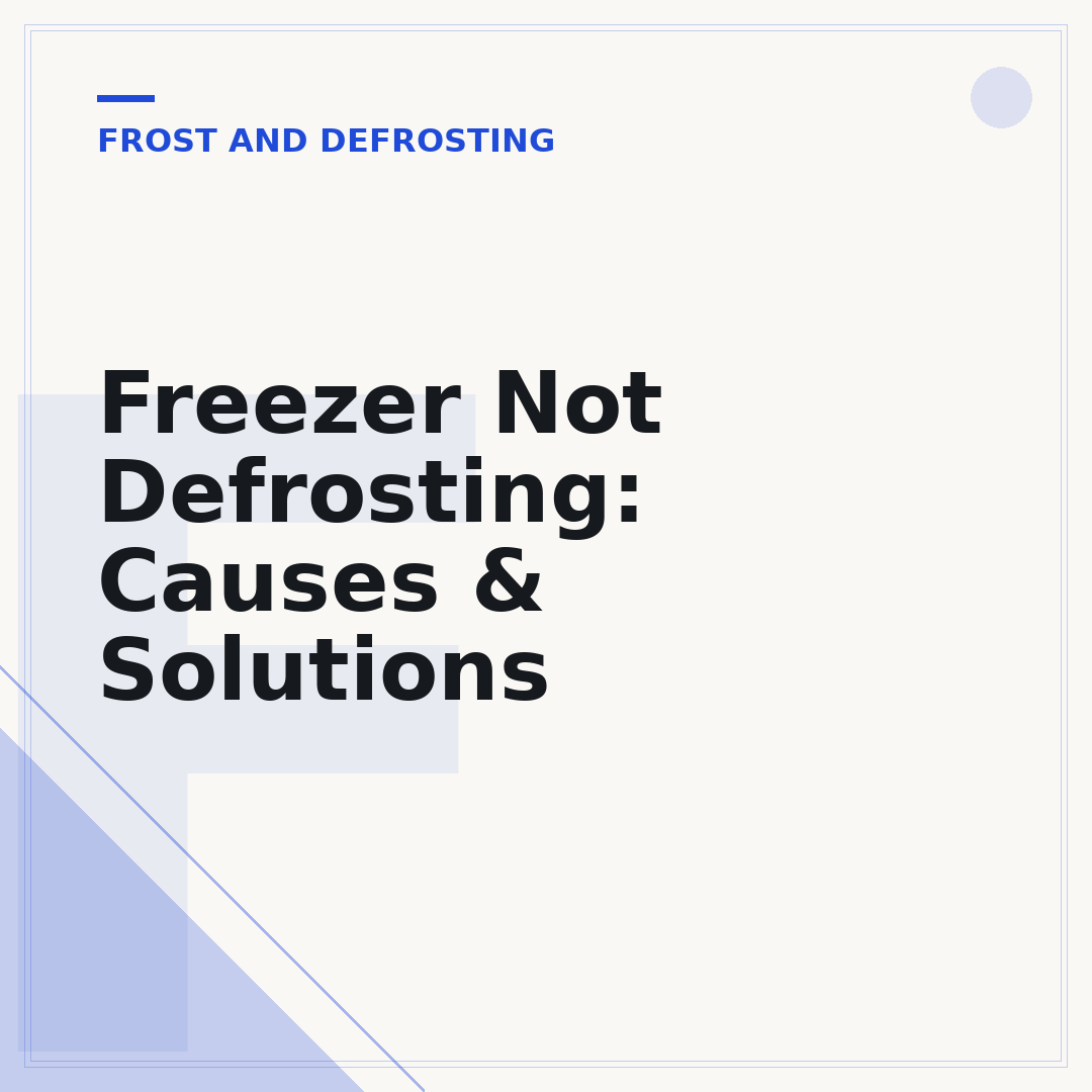 Freezer Not Defrosting: Causes & Solutions