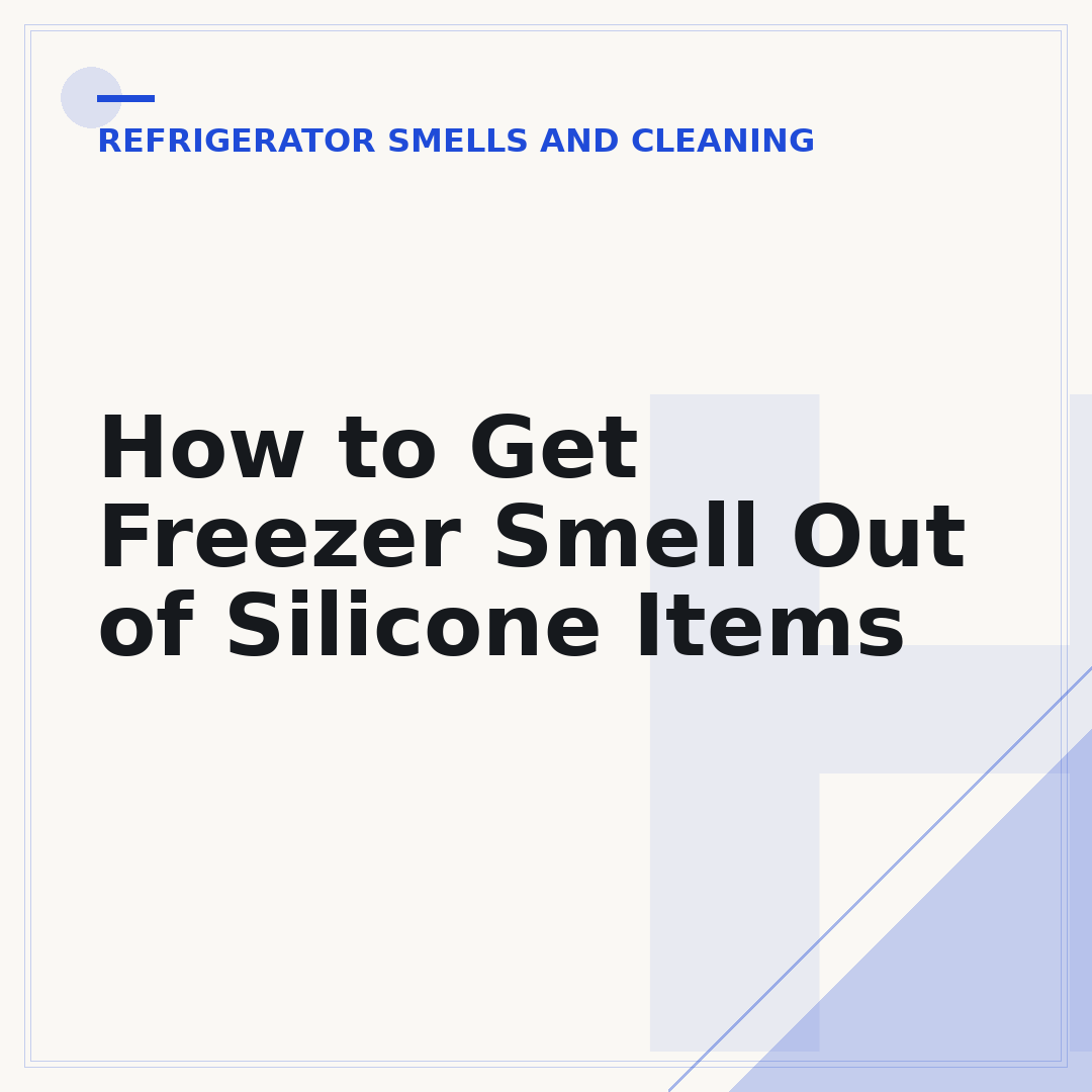 How to Get Freezer Smell Out of Silicone Items