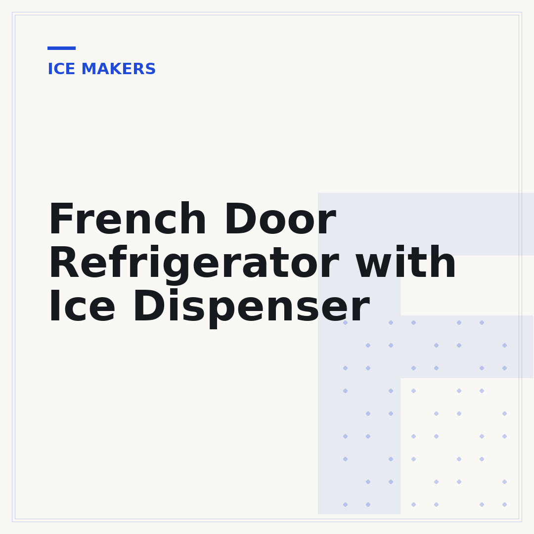 French Door Refrigerator with Ice Dispenser