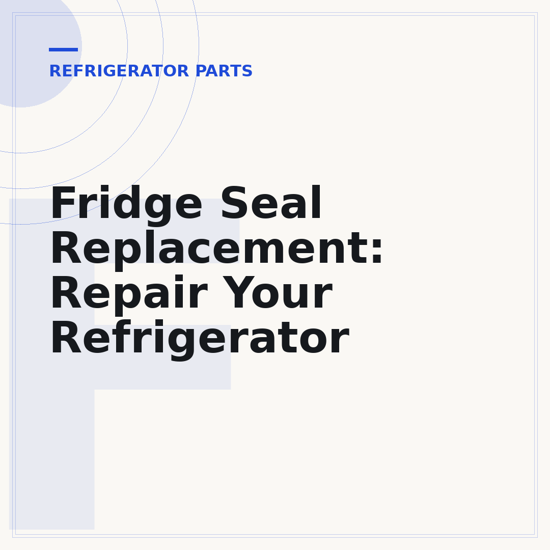 Fridge Seal Replacement: Repair Your Refrigerator