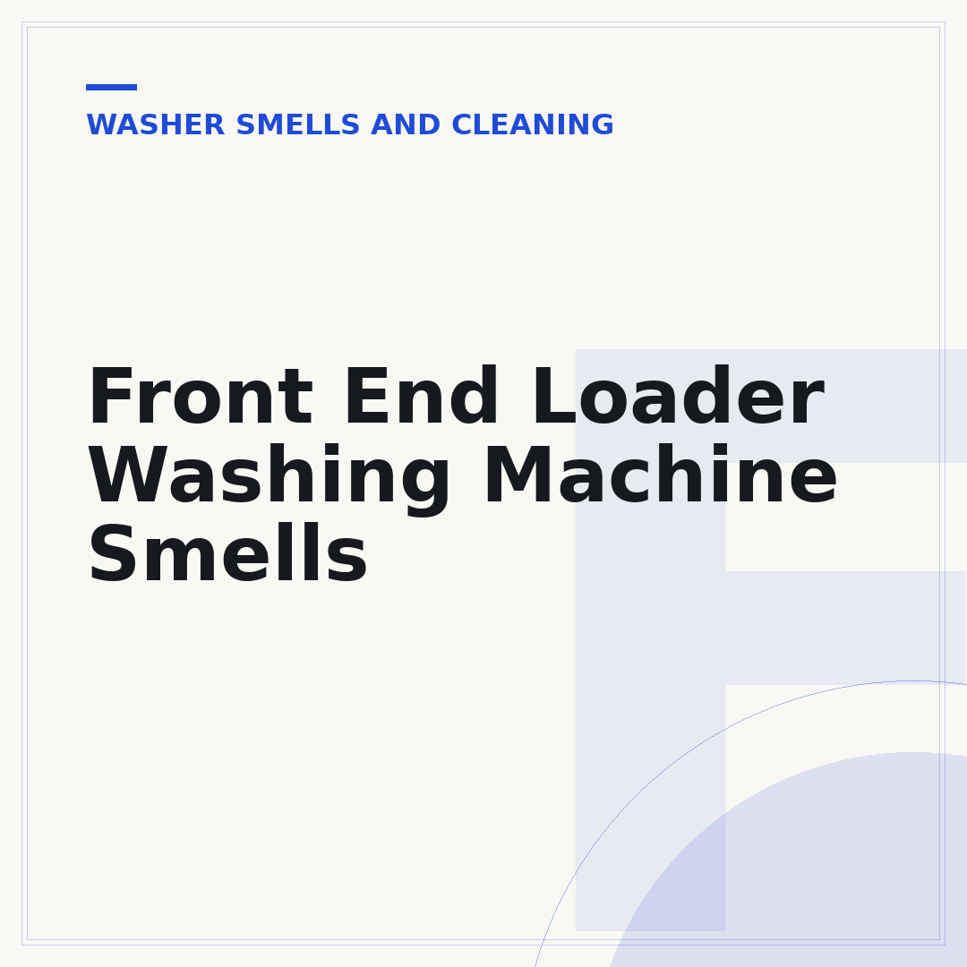 Front End Loader Washing Machine Smells