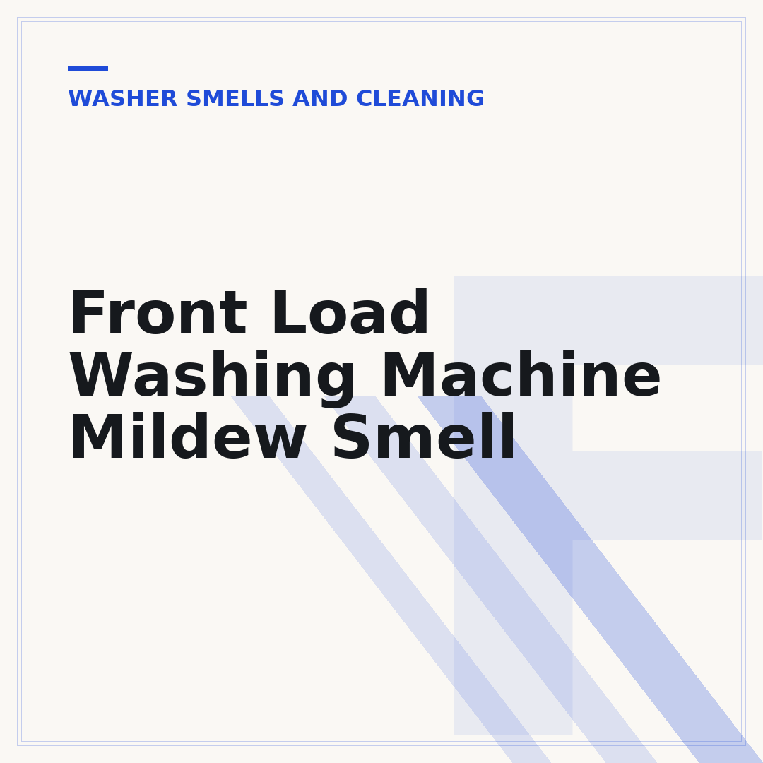 Front Load Washing Machine Mildew Smell