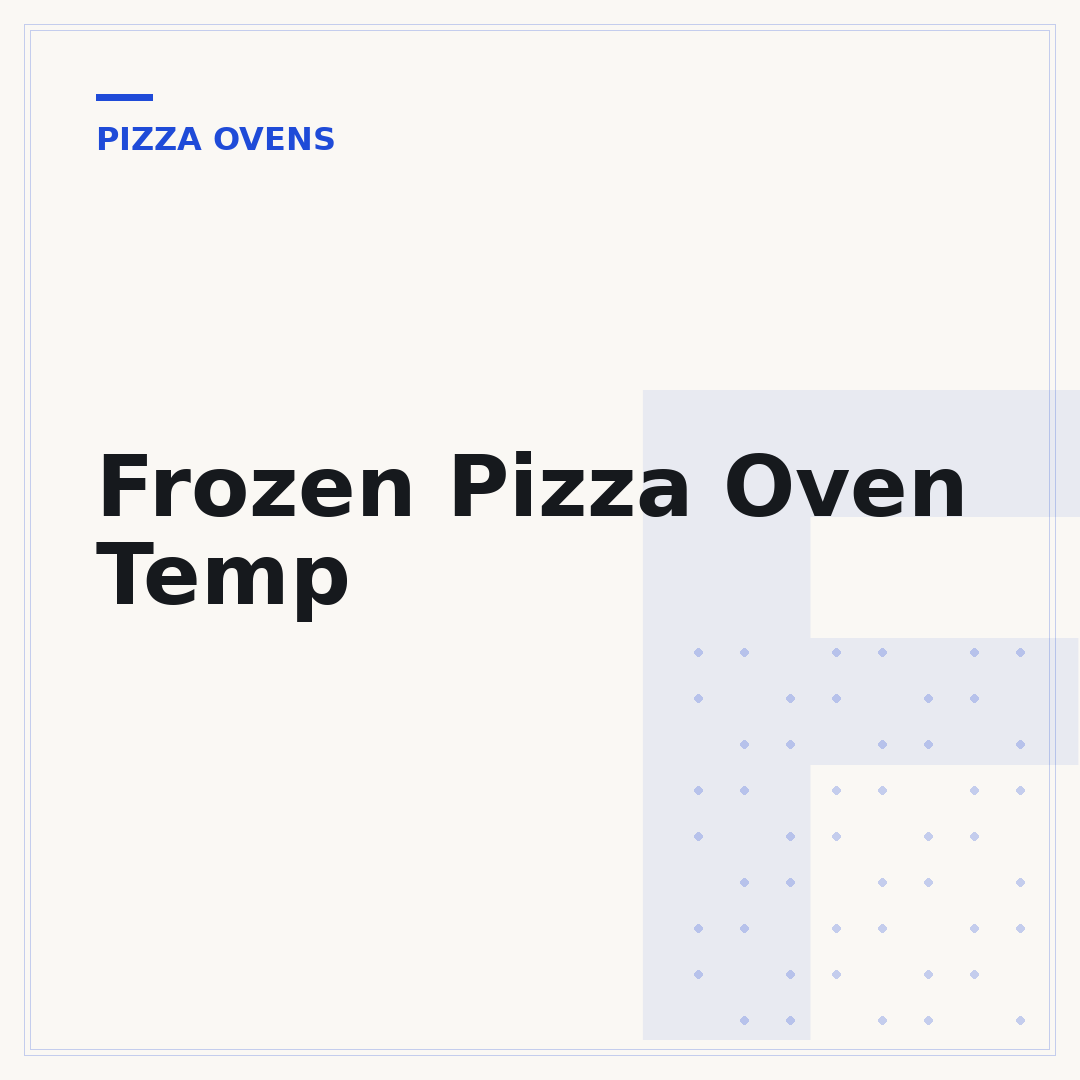 Frozen Pizza Oven Temp