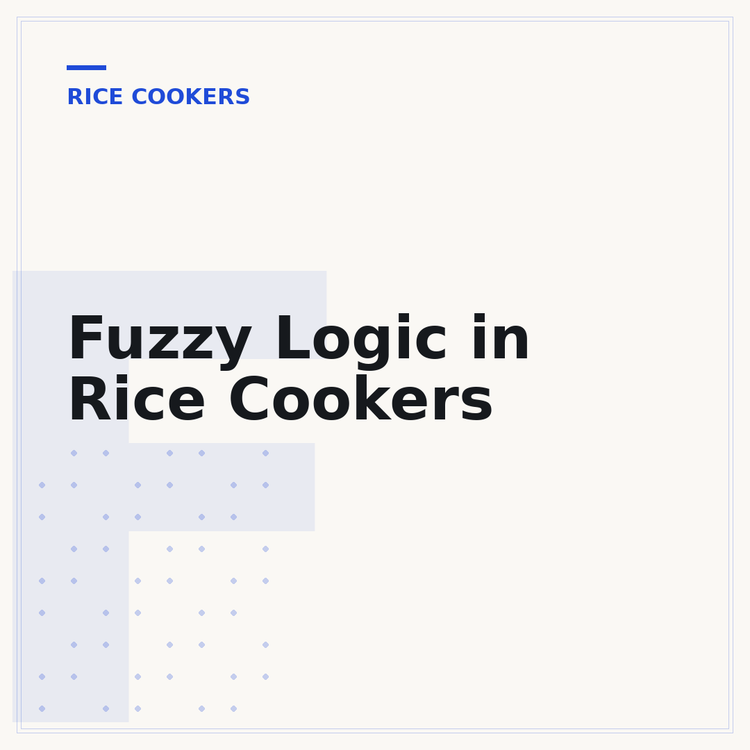 Fuzzy Logic in Rice Cookers