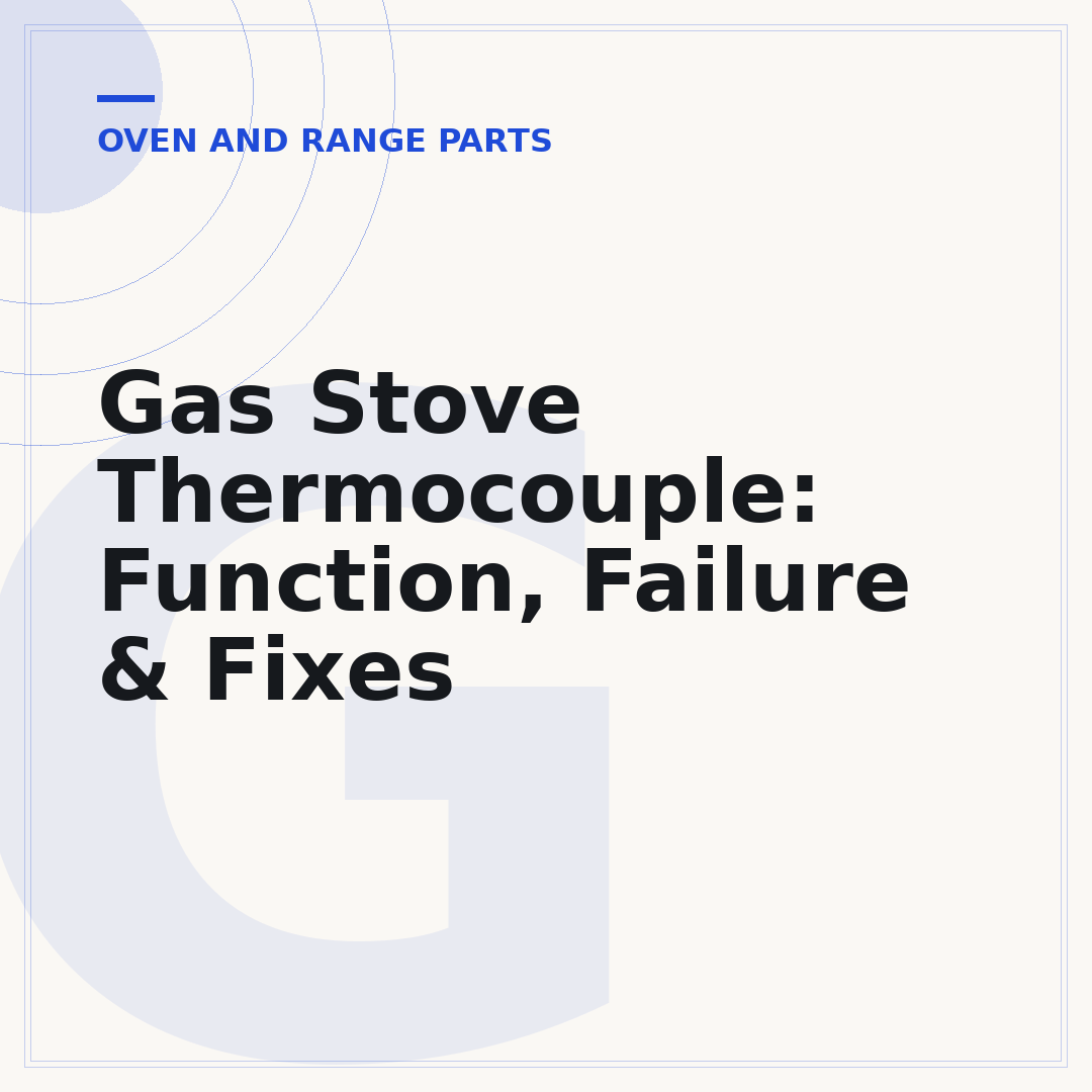 Gas Stove Thermocouple: Function, Failure & Fixes