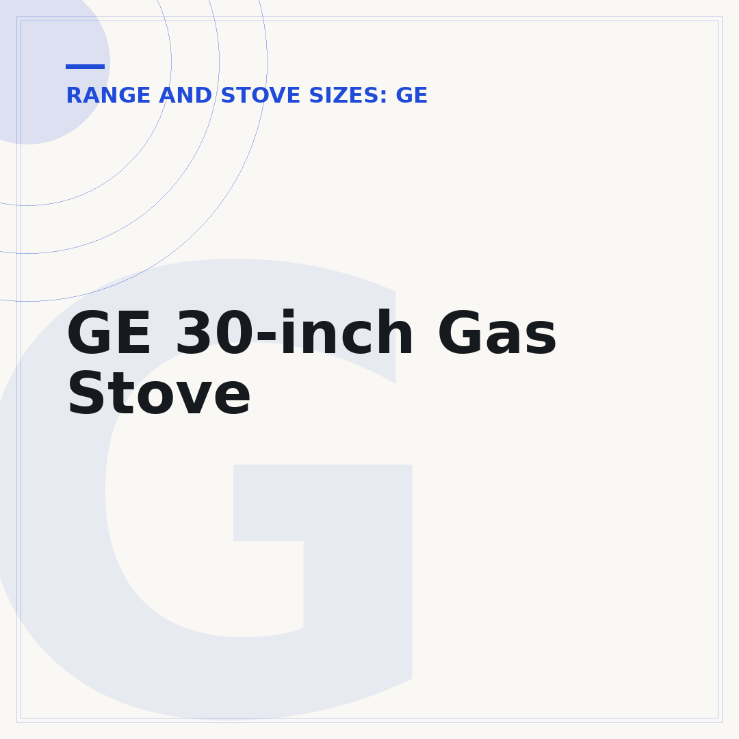 GE 30-inch Gas Stove