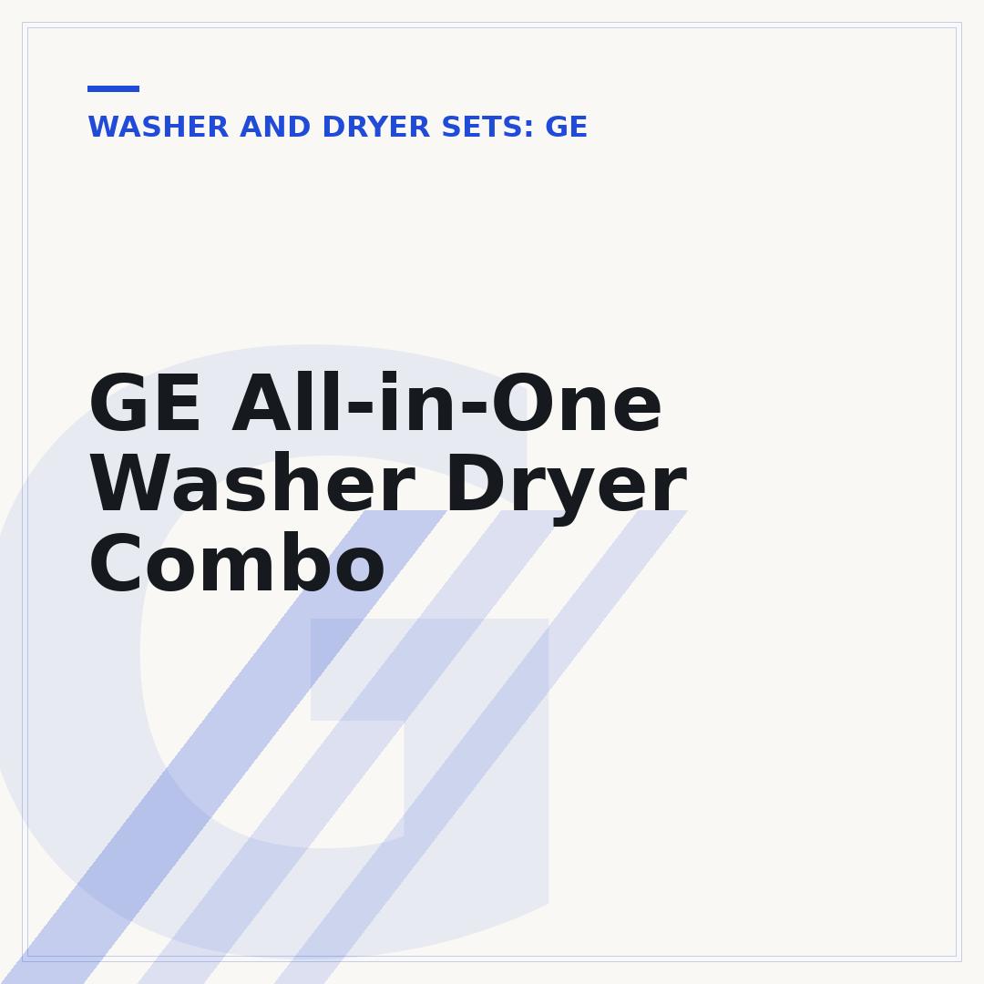 GE All-in-One Washer Dryer Combo