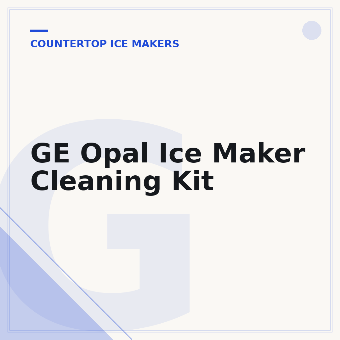 GE Opal Ice Maker Cleaning Kit