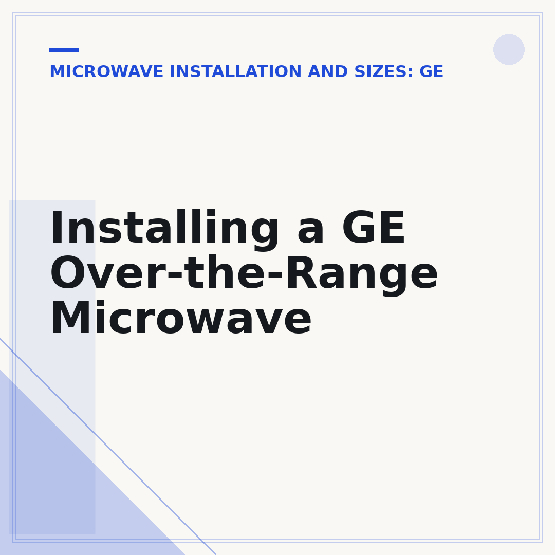 Installing a GE Over-the-Range Microwave
