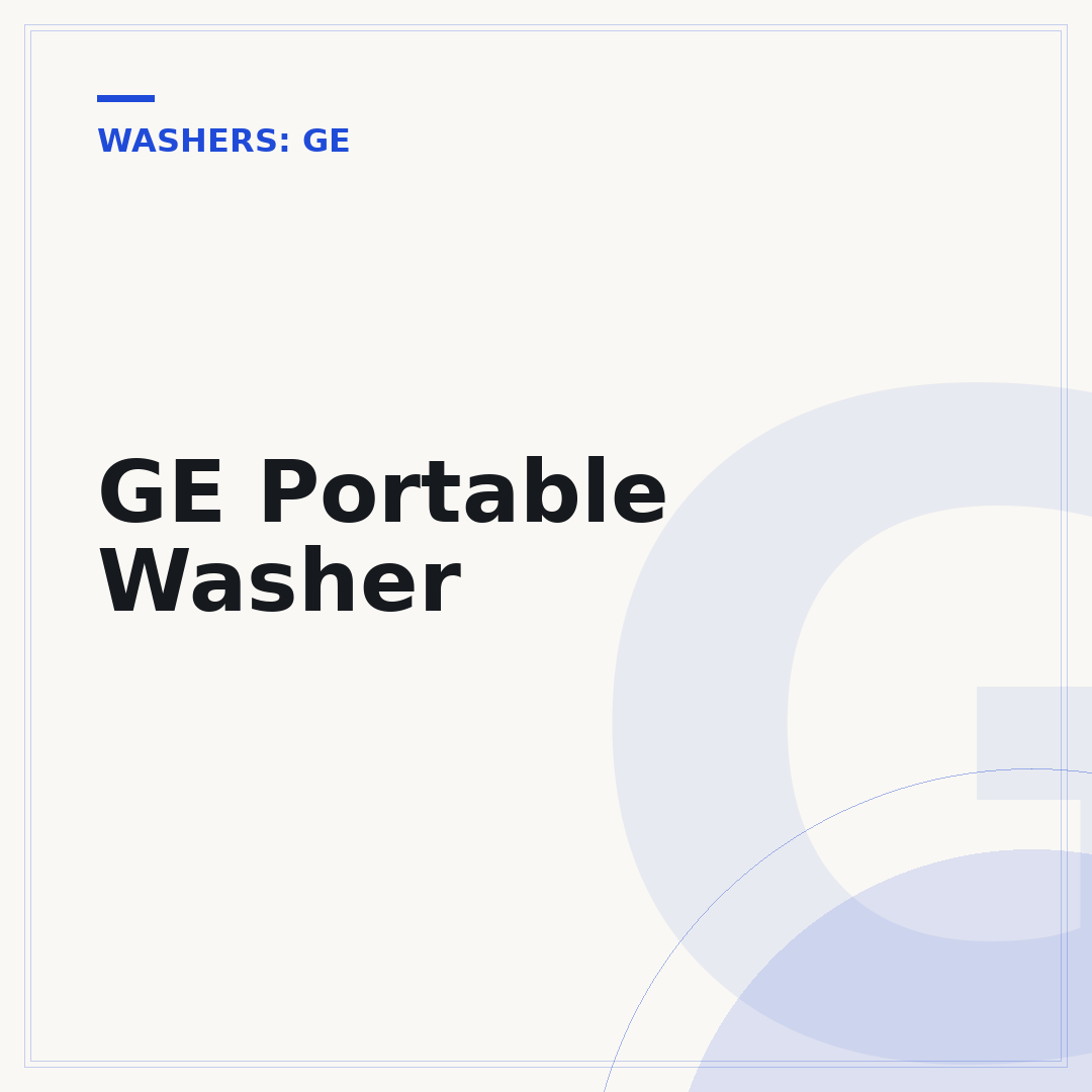 GE Portable Washer