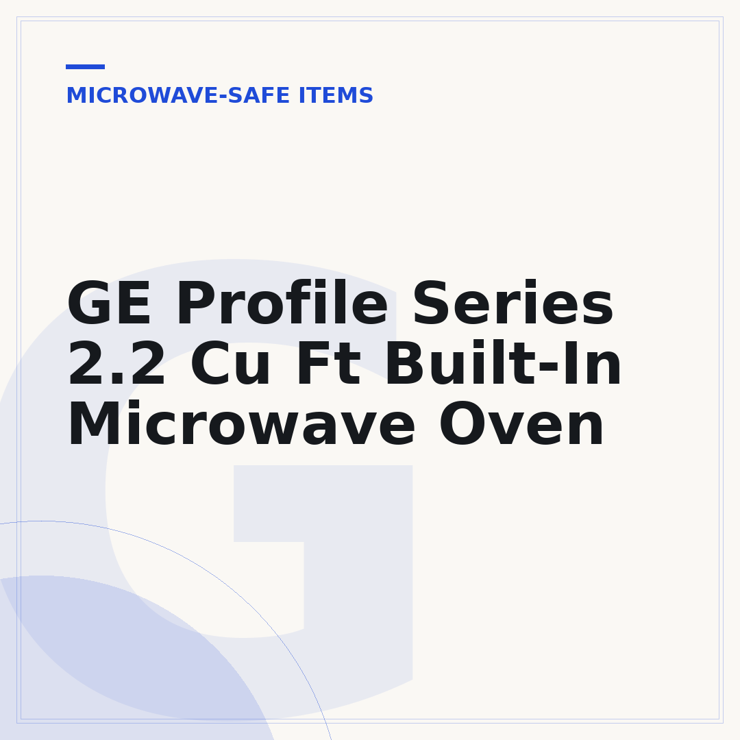 GE Profile Series 2.2 Cu Ft Built-In Microwave Oven