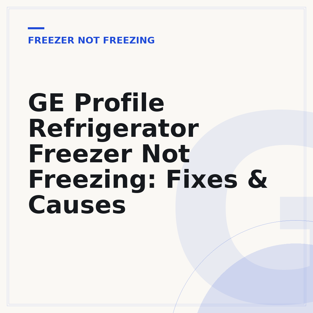 GE Profile Refrigerator Freezer Not Freezing: Fixes & Causes