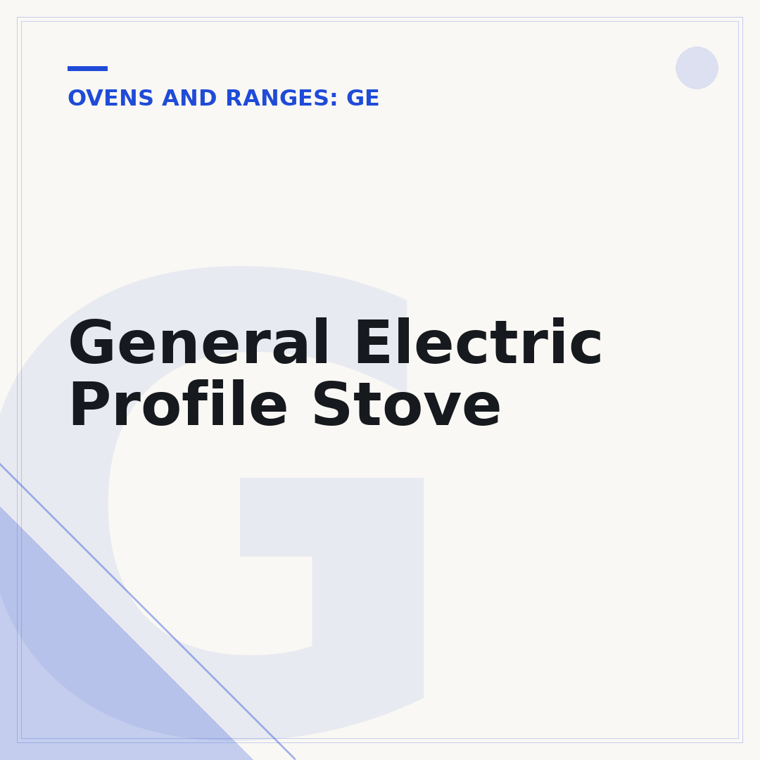 General Electric Profile Stove