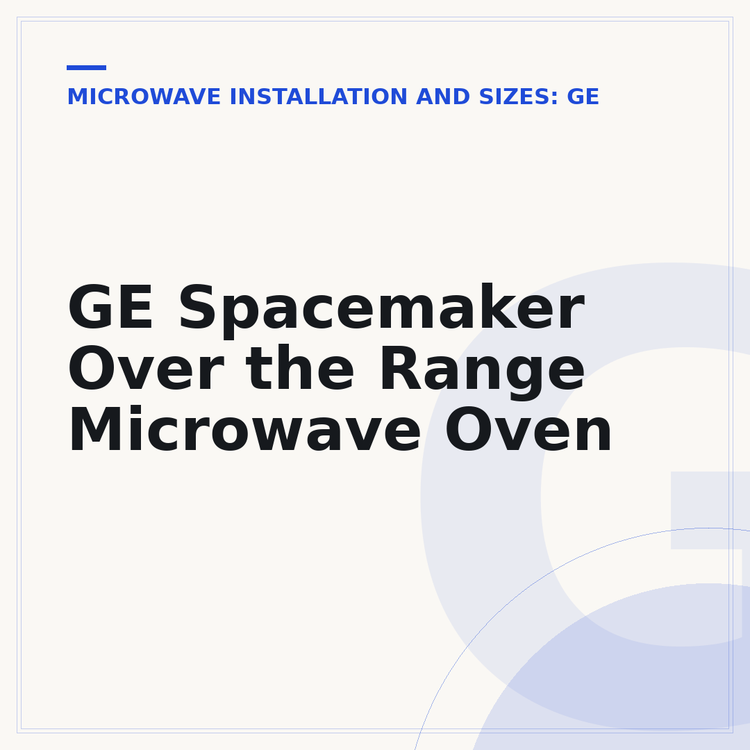 GE Spacemaker Over the Range Microwave Oven